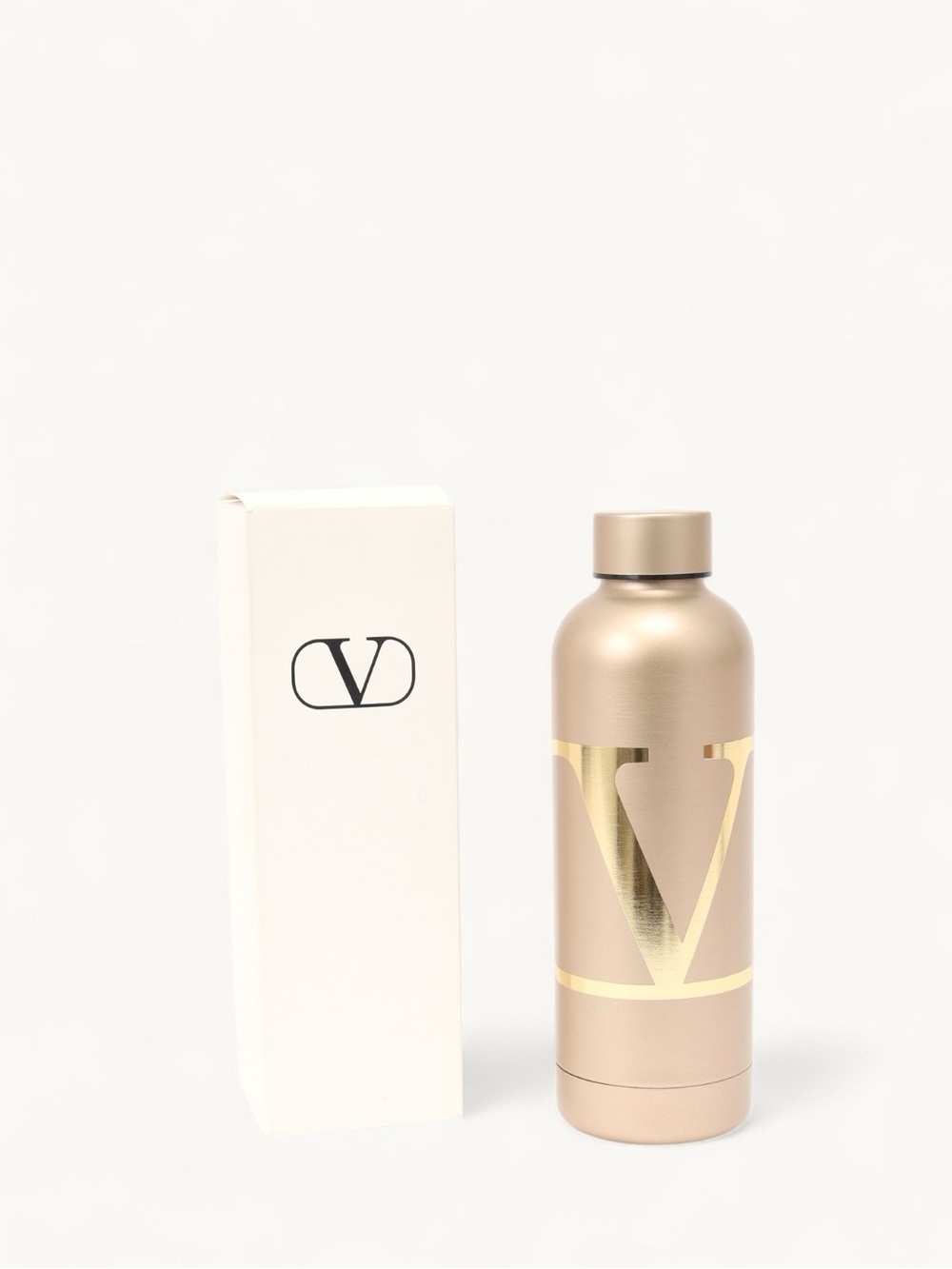 NEW Valentino V GOLD Limited Edition Gold Water Bottle 17oz /500ml